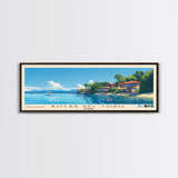 Bocas del Toro , Panamá Panoramic Beach Print, Vacation Gift, Panamá Wall Art, Beach Painting, Beach Decor, Beach Painting