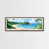Bom Bom Island, São Tomé and Príncipe Panoramic Print, Vacation Gift, São Tomé and Príncipe Wall Art, Beach Painting, Beach Decor, Large Wall Art, Wood Frame Art