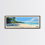 Bowman’s Beach, Florida Panoramic Print, Vacation Gift, Florida Wall Art, Beach Painting, Beach Decor, Large Wall Art, Wood Frame Art