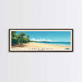 Cable Beach, Australia Panoramic Beach Print, Vacation Gift, Australia Wall Art, Framed Canvas Print, Framed Beach Painting