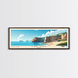 Cap Coz, France Panoramic Print, Vacation Gift, France Wall Art, Beach Painting, Beach Decor, Large Wall Art, Wood Frame Art