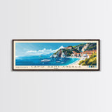 Capo Sant’Andrea, Italy Panoramic Beach Print, Vacation Gift, Italy Wall Art, Framed Canvas Print, Framed Beach Painting
