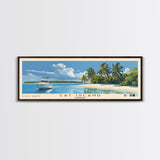 Cat Island, Bahamas Panoramic Beach Print, Vacation Gift, Bahamas Wall Art, Beach Painting, Beach Decor, Beach Painting