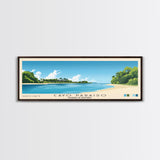 Cayo Paraiso, Dominican Republic Panoramic Beach Print, Vacation Gift, Dominican Republic Wall Art, Beach Painting, Beach Decor, Beach Painting