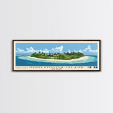 Honeymoon Island, Cook Islands Panoramic Print, Vacation Gift, Cook Islands Wall Art, Vacation Wall Art, Vacatation Memories, Beach Decor, Beach Or Lakehouse Art