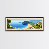Kabak Beach, Turkey Panoramic Print, Vacation Gift, Turkey Wall Art, Beach Painting, Beach Decor, Beach Or Lakehouse Art