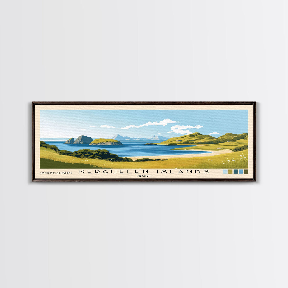 Kerguelen Islands, France Panoramic Print, Vacation Gift, France Wall Art, Vacation Wall Art, Vacatation Memories, Beach Decor, Beach Or Lakehouse Art