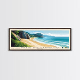 Praia do Carvalho, Portugal Panoramic Beach Print, Vacation Gift, Portugal Wall Art, Beach Painting, Beach Decor, Beach Painting