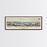 Angarsk Russia Panoramic Travel Poster, Framed Canvas Print or Metal Wall Art, Travel Art, Home Decor, Panoramic Painting, Midcentury Art