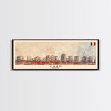 Arad Romania Travel Art, City Art, Framed Canvas Print or Metal Wall Art, Europe Travel Poster, Panoramic Wall Art, Extra Wide Wall Art