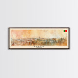 Braga Portugal Travel Art, City Art, Framed Canvas Print or Metal Wall Art, Europe Travel Poster, Panoramic Wall Art, Extra Wide Wall Art