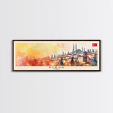 Bursa Turkey Travel Print Wall Art, Panoramic City Art, Travel Art, Wall Decor, Vacation Gift, Framed Canvas Print Or Metal Art