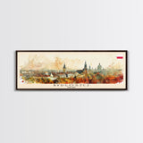 Bydgoszcz Poland Travel Art, City Art, Framed Canvas Print or Metal Wall Art, Europe Travel Poster, Panoramic Wall Art, Extra Wide Wall Art