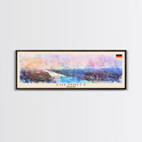 Chemnitz Germany Wall Art, Panoramic Travel Poster, Panoramic Framed Canvas Print, City Wall Art, Wall Hanging Home Decor, Travel Art