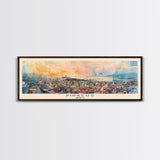 Piraeus Greece Travel Art, City Art, Framed Canvas Print or Metal Wall Art, Europe Travel Poster, Panoramic Wall Art, Extra Wide Wall Art