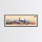 Cluj Napoca Romania Travel Print Wall Art, Panoramic City Art, Travel Art, Wall Decor, Vacation Gift, Framed Canvas Print Or Metal Art