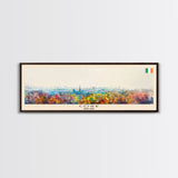 Cork Ireland Panoramic Travel Poster, Framed Canvas Print or Metal Wall Art, Travel Art, Home Decor, Panoramic Painting, Midcentury Art