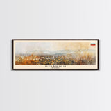 Dobrich Bulgaria Travel Art, City Art, Framed Canvas Print or Metal Wall Art, Europe Travel Poster, Panoramic Wall Art, Extra Wide Wall Art