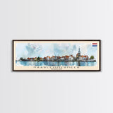 Haarlemmermeer Netherlands Panoramic Travel Poster, Framed Canvas Print or Metal Wall Art, Travel Art, Home Decor, Panoramic Painting, Midcentury Art
