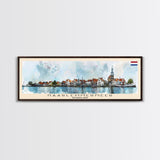 Haarlemmermeer Netherlands Panoramic Travel Poster, Framed Canvas Print or Metal Wall Art, Travel Art, Home Decor, Panoramic Painting, Midcentury Art