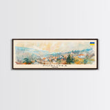 Horlivka Ukraine Wall Art, Panoramic Travel Poster, Panoramic Framed Canvas Print, City Wall Art, Wall Hanging Home Decor, Travel Art