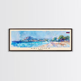 Kallithea Greece Travel Art, City Art, Framed Canvas Print or Metal Wall Art, Europe Travel Poster, Panoramic Wall Art, Extra Wide Wall Art