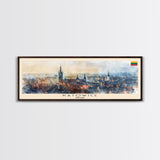 Katowice Poland Wall Art, Panoramic Travel Poster, Panoramic Framed Canvas Print, City Wall Art, Wall Hanging Home Decor, Travel Art