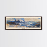 KryvyiRih Ukraine Panoramic Travel Poster, Framed Canvas Print or Metal Wall Art, Travel Art, Home Decor, Panoramic Painting, Midcentury Art