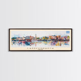 Lappeenranta Finland Panoramic Travel Poster, Framed Canvas Print or Metal Wall Art, Travel Art, Home Decor, Panoramic Painting, Midcentury Art