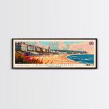 Bournemouth United Kingdom Wall Art, Panoramic Travel Poster, Panoramic Framed Canvas Print, City Wall Art, Wall Hanging Home Decor, Travel Art