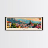 Burgos Spain Wall Art, Panoramic Travel Poster, Panoramic Framed Canvas Print, City Wall Art, Wall Hanging Home Decor, Travel Art