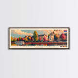 Haarlemmermeer Netherlands Panoramic Travel Poster, Framed Canvas Print or Metal Wall Art, Travel Art, Home Decor, Panoramic Painting, Midcentury Art