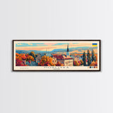Horlivka Ukraine Wall Art, Panoramic Travel Poster, Panoramic Framed Canvas Print, City Wall Art, Wall Hanging Home Decor, Travel Art
