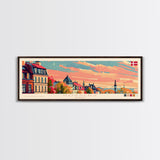 Horsens Denmark Travel Print Wall Art, Panoramic City Art, Travel Art, Wall Decor, Vacation Gift, Framed Canvas Print Or Metal Art