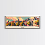 Kolding Denmark Travel Print Wall Art, Panoramic City Art, Travel Art, Wall Decor, Vacation Gift, Framed Canvas Print Or Metal Art