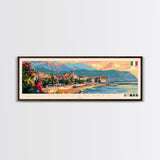 Reggio Calabria Wall Art, Panoramic Travel Poster, Panoramic Framed Canvas Print, City Wall Art, Wall Hanging Home Decor, Travel Art