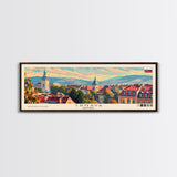 Trnava Slovakia Wall Art, Panoramic Travel Poster, Panoramic Framed Canvas Print, City Wall Art, Wall Hanging Home Decor, Travel Art