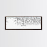 Panoramic Frisco City Map, Texas Art, Map Print, Minimalist Wall Art, Canvas Art, Housewarming Gift, Street Map Art, Closing Gift