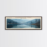 Burnsville Lake West Virginia Framed Canvas Print, Panoramic Lake House Decor, Wall Art, Travel Poster, Modern Lake Painting, Nature Art