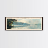 Clearwater Lake Missouri Framed Canvas Print, Lake House Decor, Panoramic Wide Art, Travel Poster, Rustic Lake Painting, Nature Art