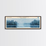Lake Harris Framed Canvas Print, Lake House Decor, Panoramic Wall Art, Travel Poster, Stunning Lake Painting, Home Art
