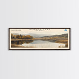 Norris Lake Tennessee Framed Canvas Print, Lake House Decor, Panoramic Wall Art, Travel Poster, Scenic Landscape Painting, Living Room Decor
