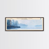 Sylvan Lake South Dakota Panoramic Wall Art, Framed Canvas Print, Lake House Decor, Travel Poster, Scenic Lake Scene, Living Room Decor
