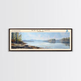 Woods Canyon Lake Arizona Panoramic Wall Art, Framed Canvas Print, Lake House Decor, Travel Poster, Serene Landscape, Home Art