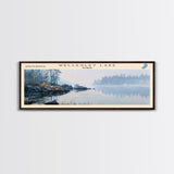 Worden Pond Rhode Island Panoramic Wall Art, Framed Canvas Print, Lake House Decor, Travel Poster, Beautiful Lake Scene, Living Room Decor