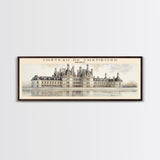Château de Chambord Travel Poster Print, Framed Canvas Print, COUNTRY Travel Art, Wood Framed Art, Wall Hanging, Home Decor