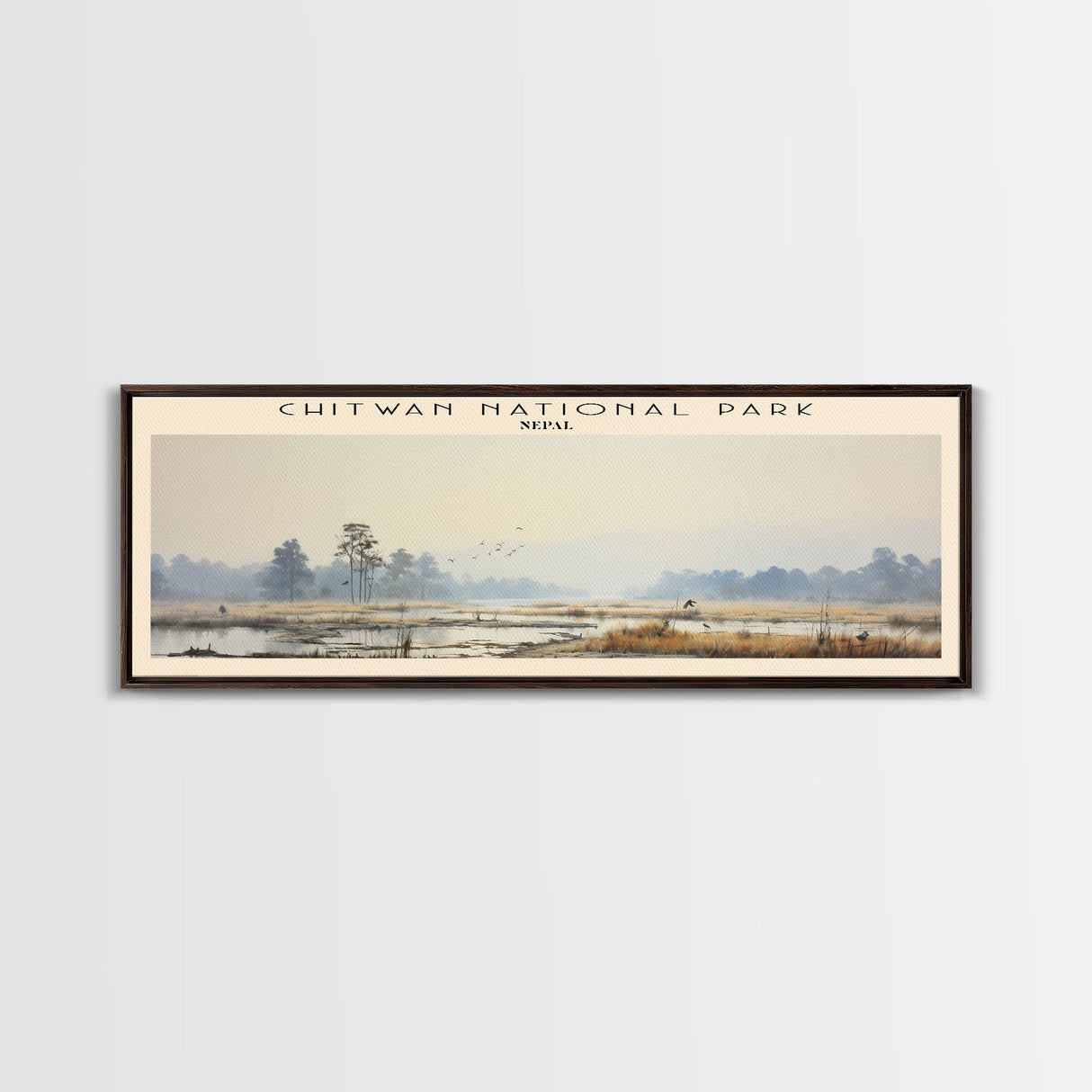 Chitwan National Park Travel Print Wall Art, Travel Poster Print, Retro Style COUNTRY Home Decor, Wall Hanging, Travel Gift Idea, Unique Metal Art