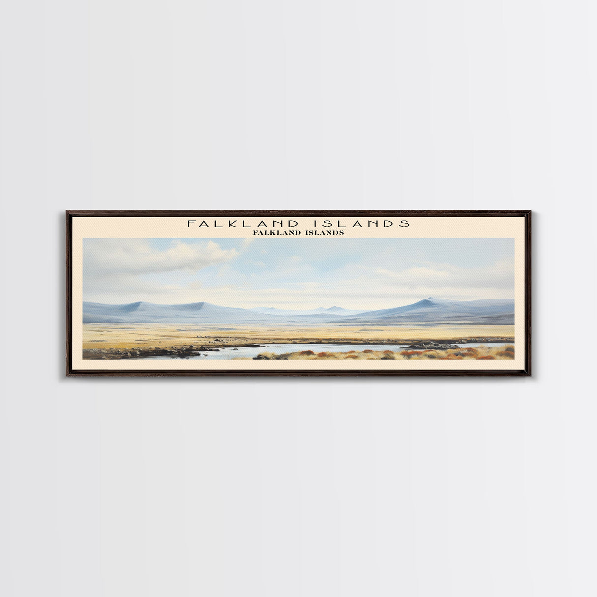 Falkland Islands Framed Canvas Print Travel Poster | Wall Art | Home Decor | Gift For Travel Lover | Wall Hanging | Original Art