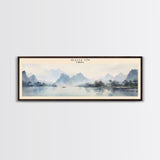 Guilin COUNTRY Travel Poster Print, Framed Canvas Print, COUNTRY Travel Art, Wood Framed Art, Wall Hanging, Home Decor