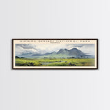 Gunung Rinjani National Park COUNTRY | Framed Travel Poster Canvas Print | Trendy Wall Art | Watercolor Painting | Living Room Art | Unique Art